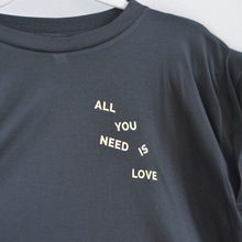 Load image into Gallery viewer, Rolled Cuffs Tee - All you need is Love / Gold