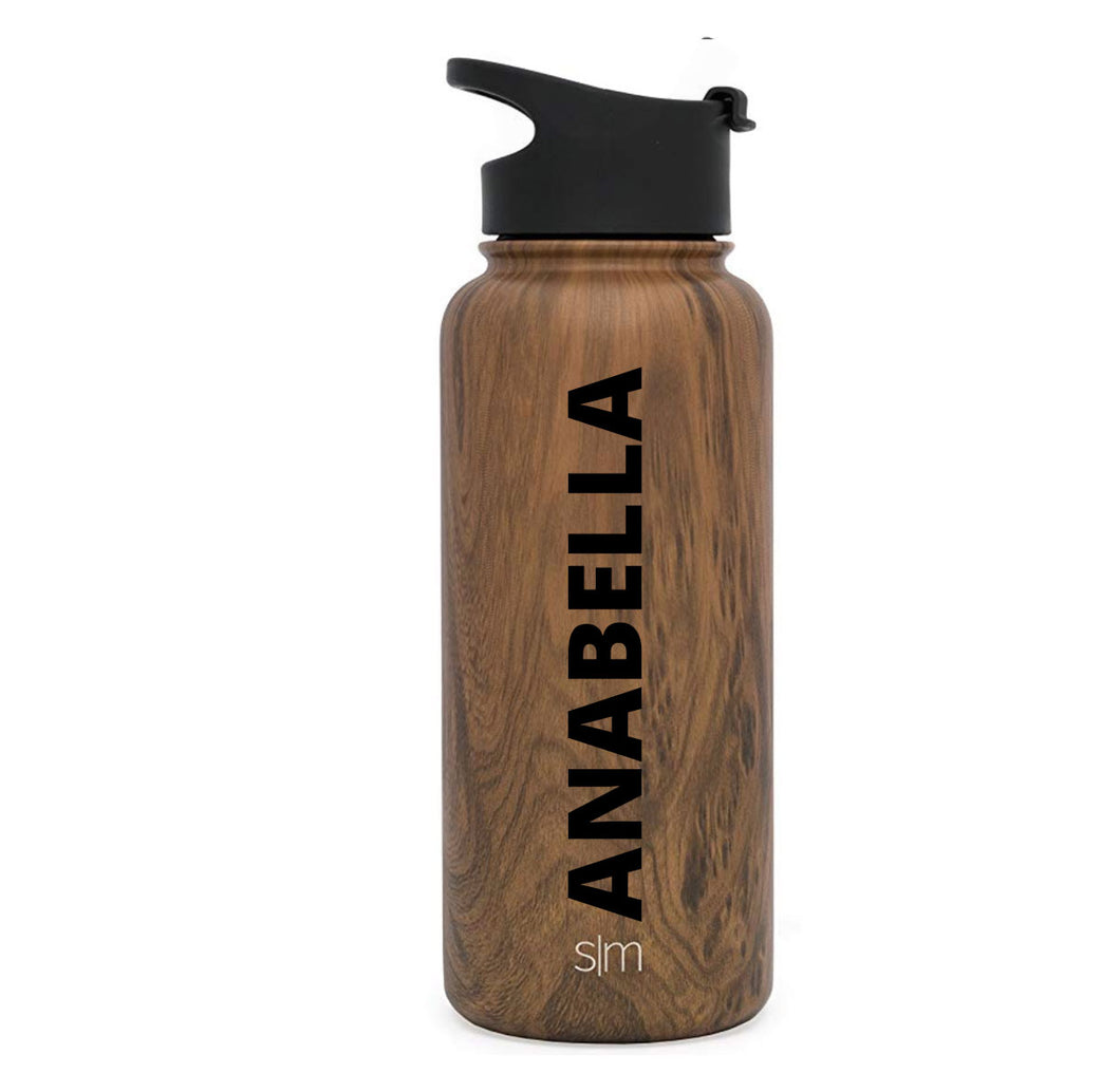 Personalized Simple Modern Summit Water Bottle with Straw Lid