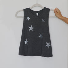 Load image into Gallery viewer, Racerback Cropped Tank - Glitter Etoile