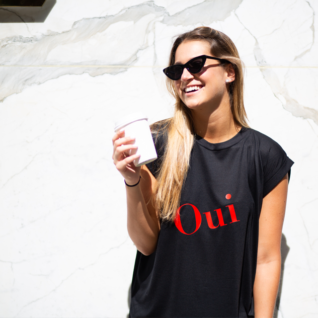 Oui - Rolled Cuffs Tee