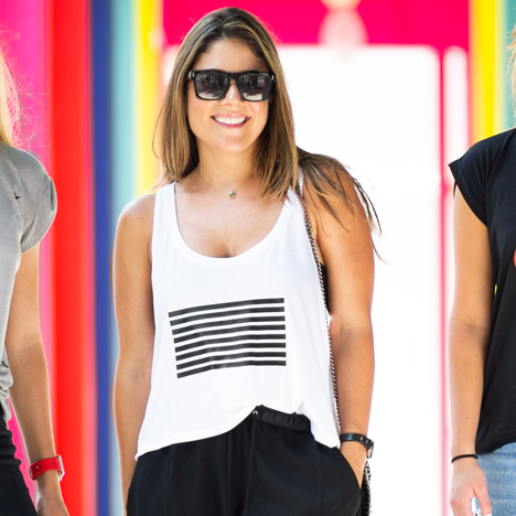 Black Stripes - Boxy Tank