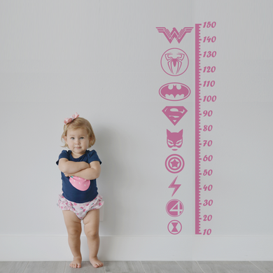 Super Girl Growth Chart Decal