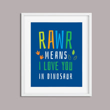 Load image into Gallery viewer, Printable Modern Nursery Decor - Rawr Means I love You